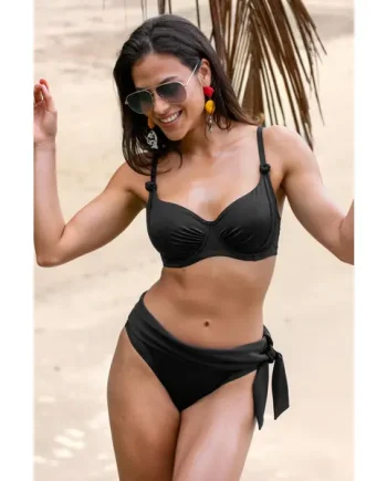 St Kitts Tie Fold Over Brief - Black