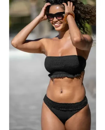 Free Spirit Frill Waist Bikini Brief - Black