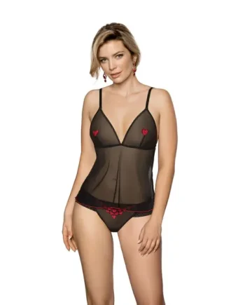 Rubii Sheer Top Black