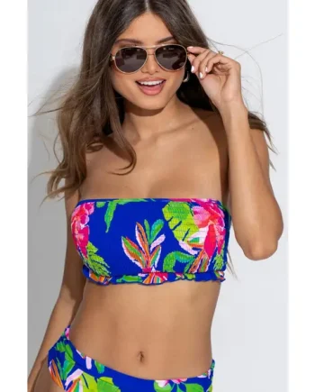 Free Spirit Strapless Underwired Bikini Top - Ultramarine/Pink