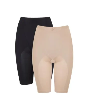 Hourglass Firm Control High Waist Short 2 Pack - Black/Caramel