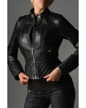 Full Grain Leather Ladies Jacket Fully Lined Funky Top