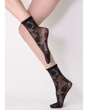 Oroblu Floral Lace Trim Socks
