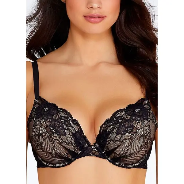 Maidenform Devotion Lacey Soft Plunge Push Up Bra