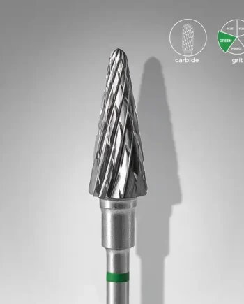 Staleks Carbide Nail Drill Bit CONE 6mm/14mm GREEN