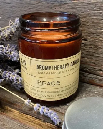 Peace Large Aromatherapy Jar Candle - Lavender & Geranium