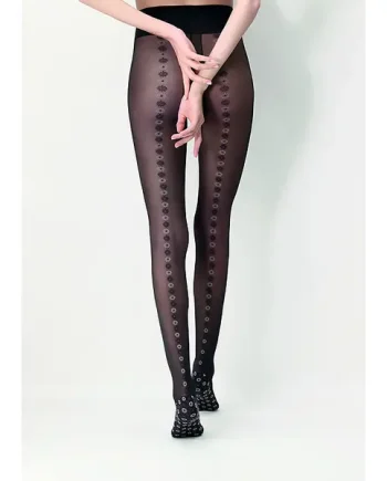 Oroblu Eco Sneakers Funny Black Daisy Tights