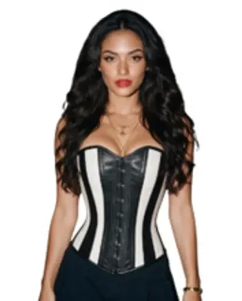 Full Grain Leather Corset Victorian Style Overbust 1252B