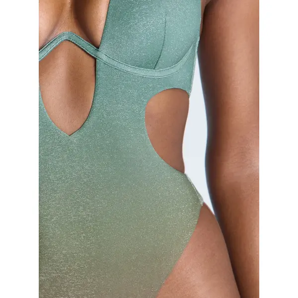 Ibiza ombre cut out swimsuit