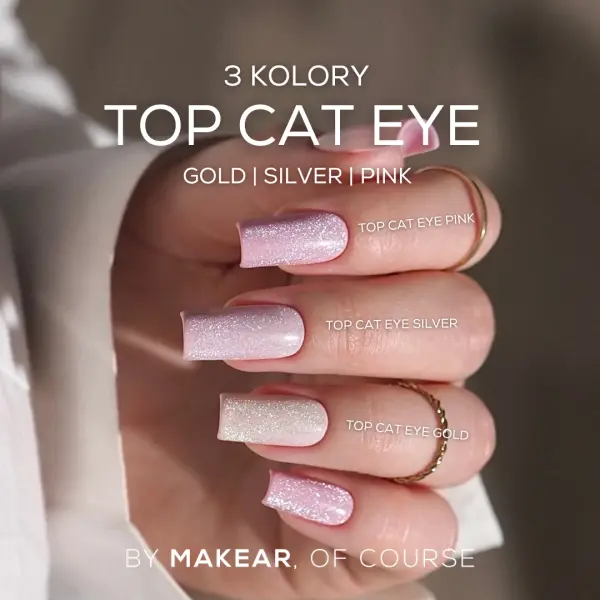 Makear Top No Wipe Cat Eye Pink 8ml