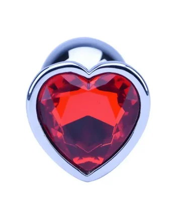 Precious Metals Heart Shaped Butt Plug-Silver