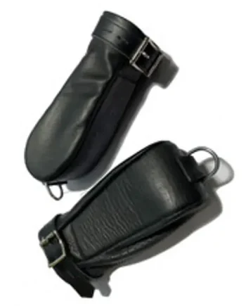 Lockable Leather Bondage Mittens