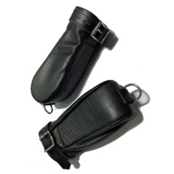 Lockable Leather Bondage Mittens