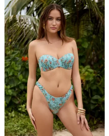 Cortona strapless ruched bikini top