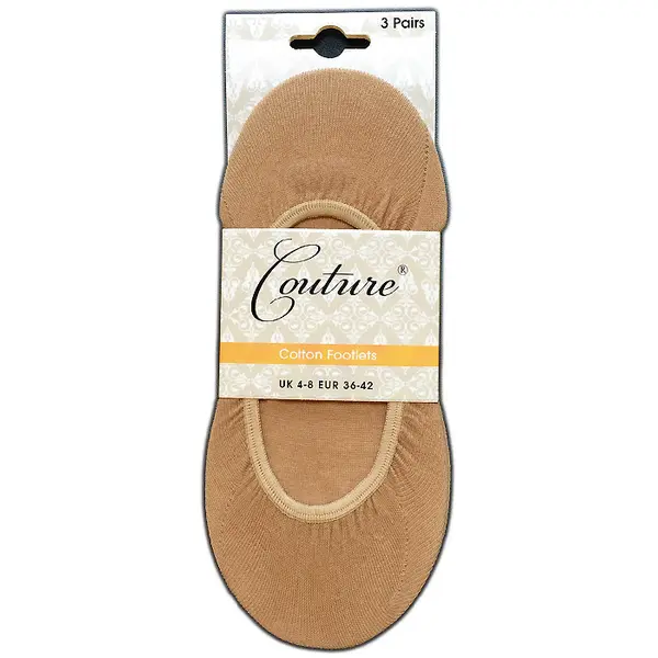 Couture Cotton Footlets 3 Pair Pack