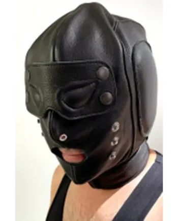 Premium Leather Bdsm Hood M13