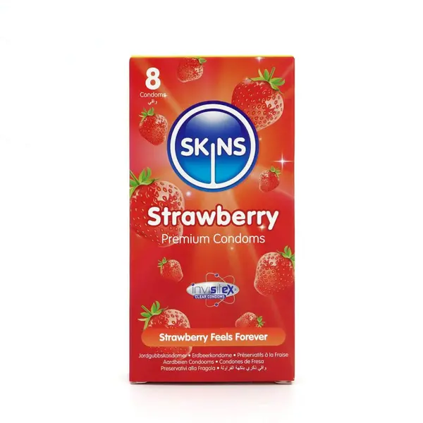 Skins Strawberry Condoms 8 Pack