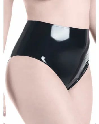 Latex High Waisted Panties With Condoms