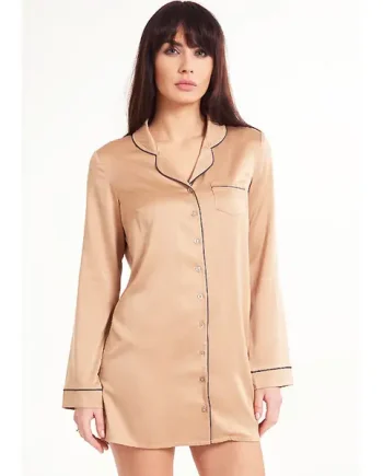 LingaDore Dolce-Latte Satin Night Shirt