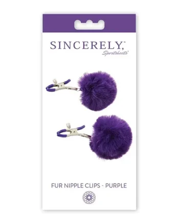 Sincerely Fur Nipple Clips – Purple
