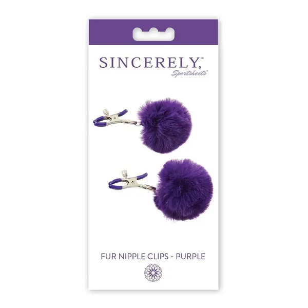 Sincerely Fur Nipple Clips – Purple