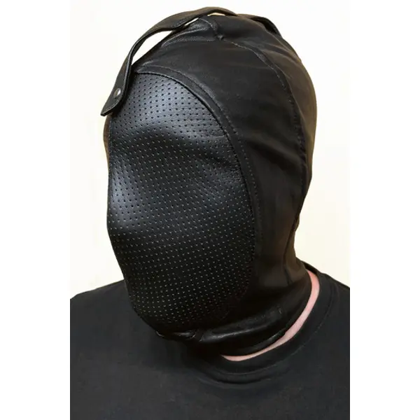 New Leather Hood Mask Fully Lined By Leatherotics