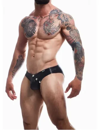 C4M Snap Ergonomic Brief Black Leatherette