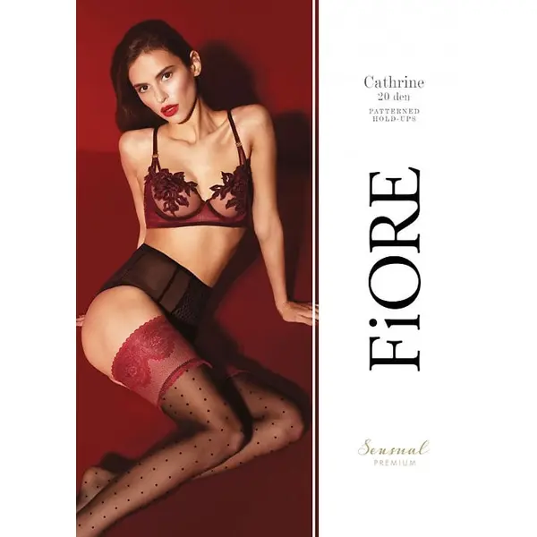Fiore Catherine Deep Lace Hold Ups
