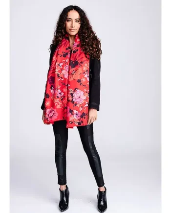 Pia Rossini Marlowe Red Scarf And Monroe Glove