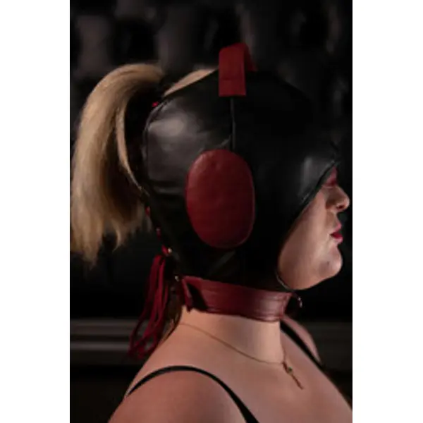 Black Red Womens Hood with Handle