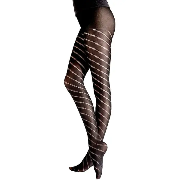 Pretty Polly Spiral Black Tights