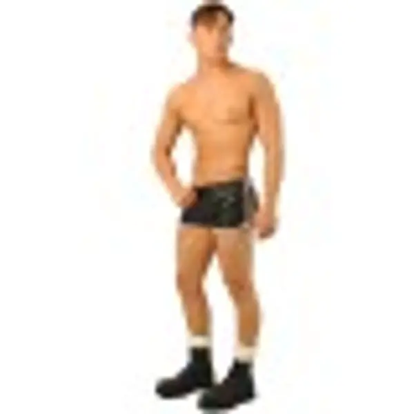 Fist Leather Shorts • Black - White