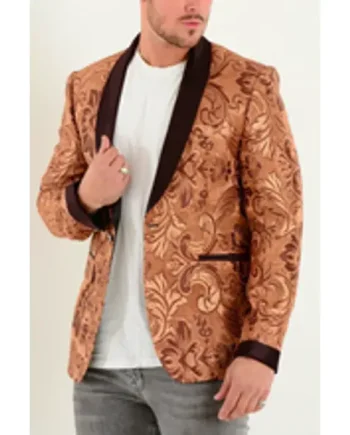 Deluxe Men's Vintage Brown Blazer