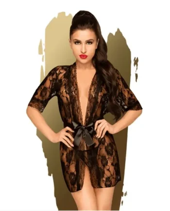 Penthouse – Sweet Retreat Kimono – Black