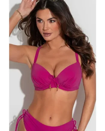 Madrid Underwired Lightly Padded Bikini Top - Pink