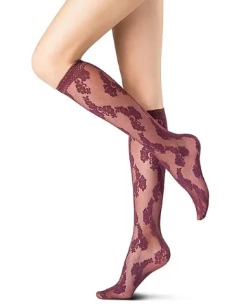 Oroblu Flower Moonflower Knee Highs