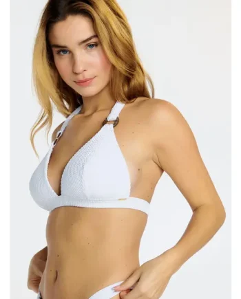 Portofino padded crinkle bikini top