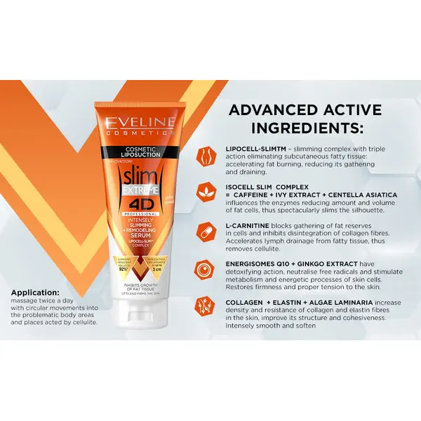 EVELINE – Slim Extreme 4D Intensively Remodeling Liposuction Serum 250ml
