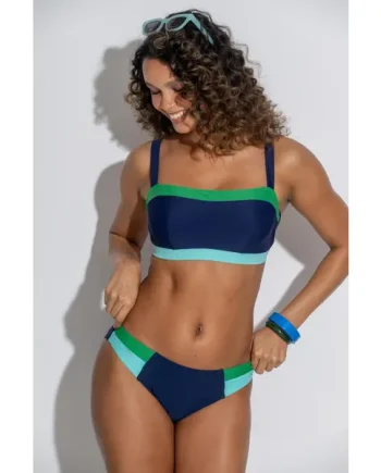 Palm Springs Colour Block Tab Brief - Navy/Green
