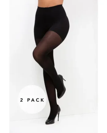Definitions 40 Denier Shaping Control Tights 2 Pack - Black