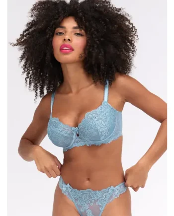 Antoinette embroidered balconette bra