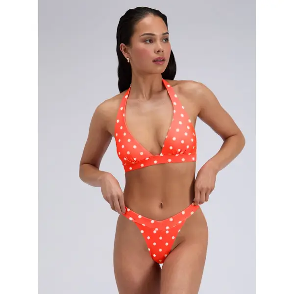 Formentera polka dot triangle bikini top