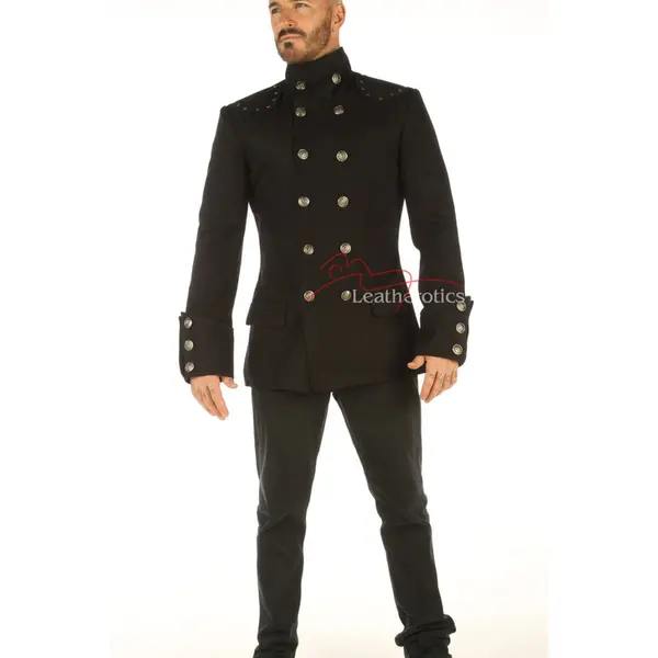 Men's Steampunk Military Jacket Top