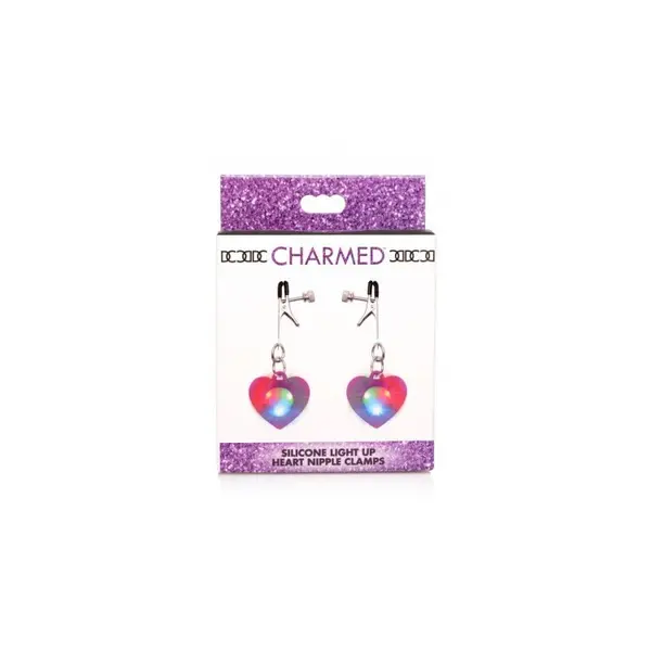Charmed - Heart Adjustable Nipple Clamps with LED Lights £62.99 Code: AG793