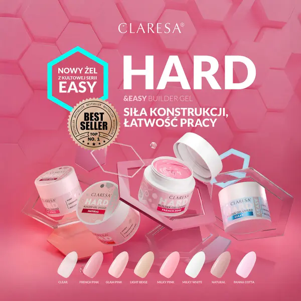 Claresa HARD&EASY Builder Gel Glam Pink 50ml