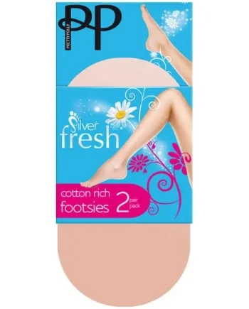Pretty Polly Silver Fresh Footsie 2 Pair Pack
