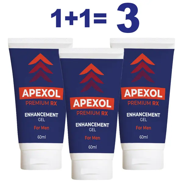 1+1=3! Apexol Premium RX Erection Gel - 60ml