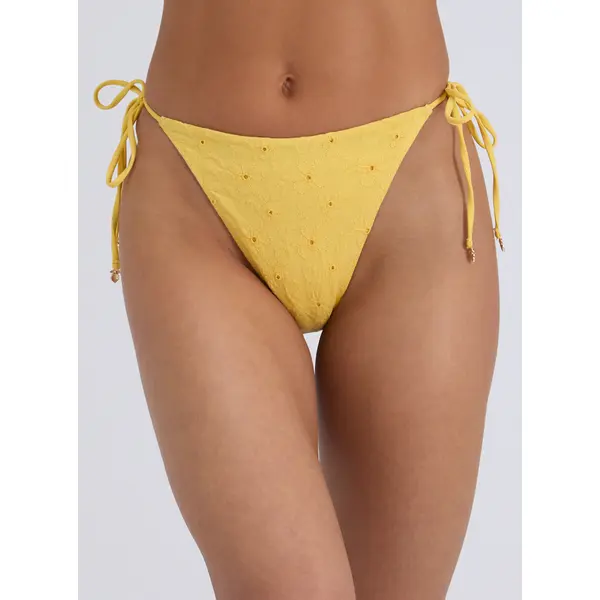 Amalfi broderie tie side bikini bottoms