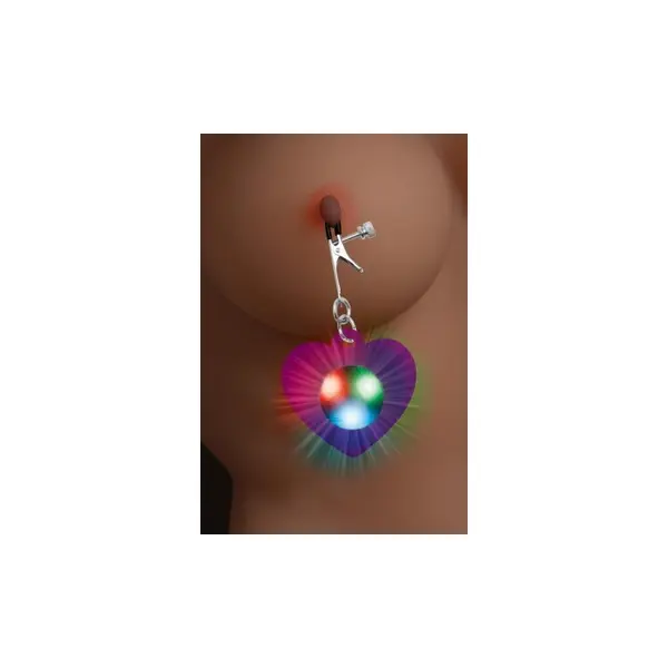 Charmed - Heart Adjustable Nipple Clamps with LED Lights £62.99 Code: AG793