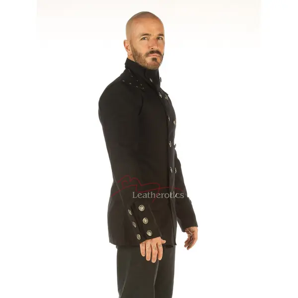 Men's Steampunk Military Jacket Top